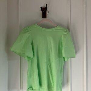 A New Day Light Green Puff Sleeve Top